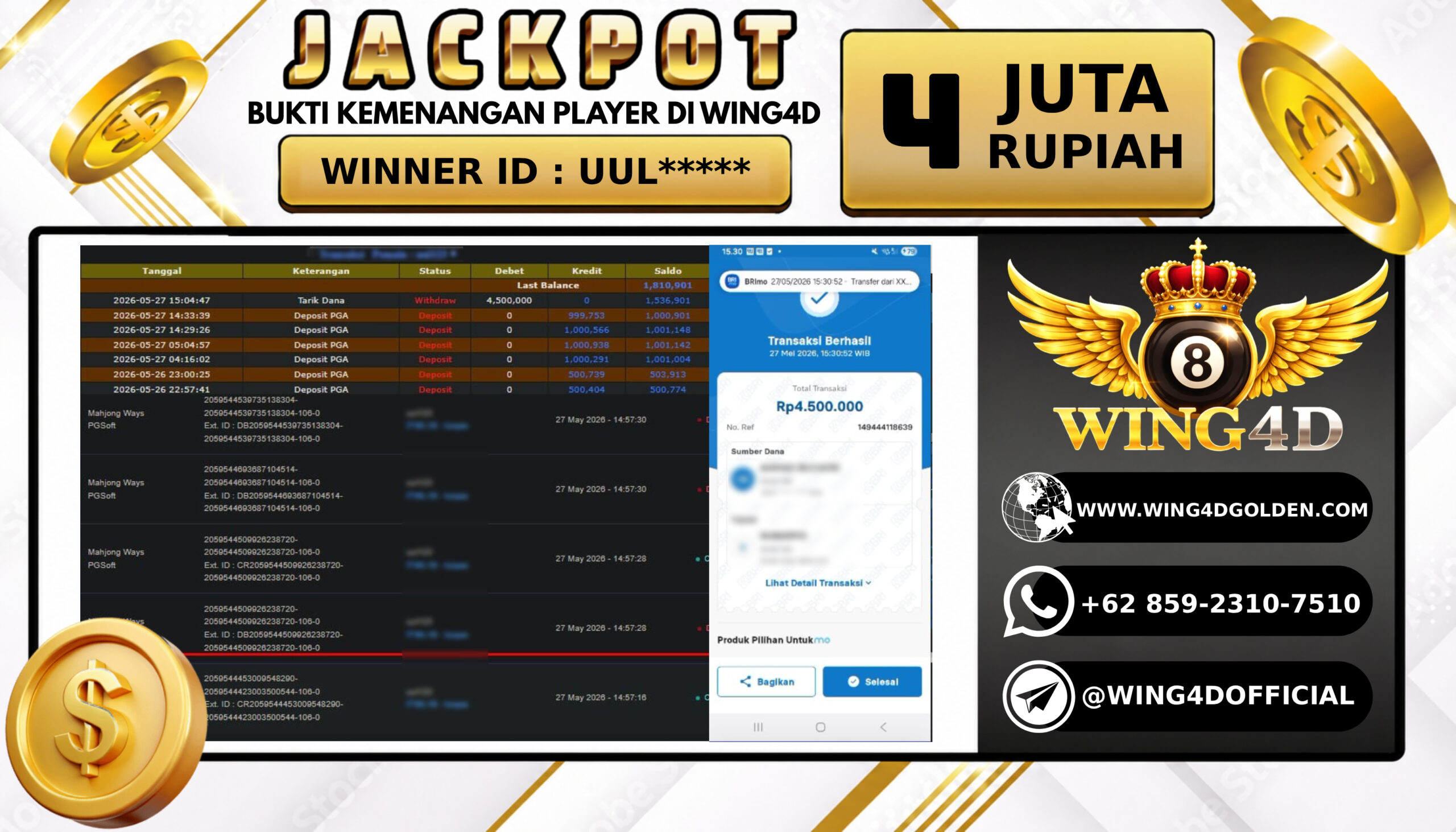 Prediksi WING4D | Prediksi dan RTP Jitu Situs WING4D