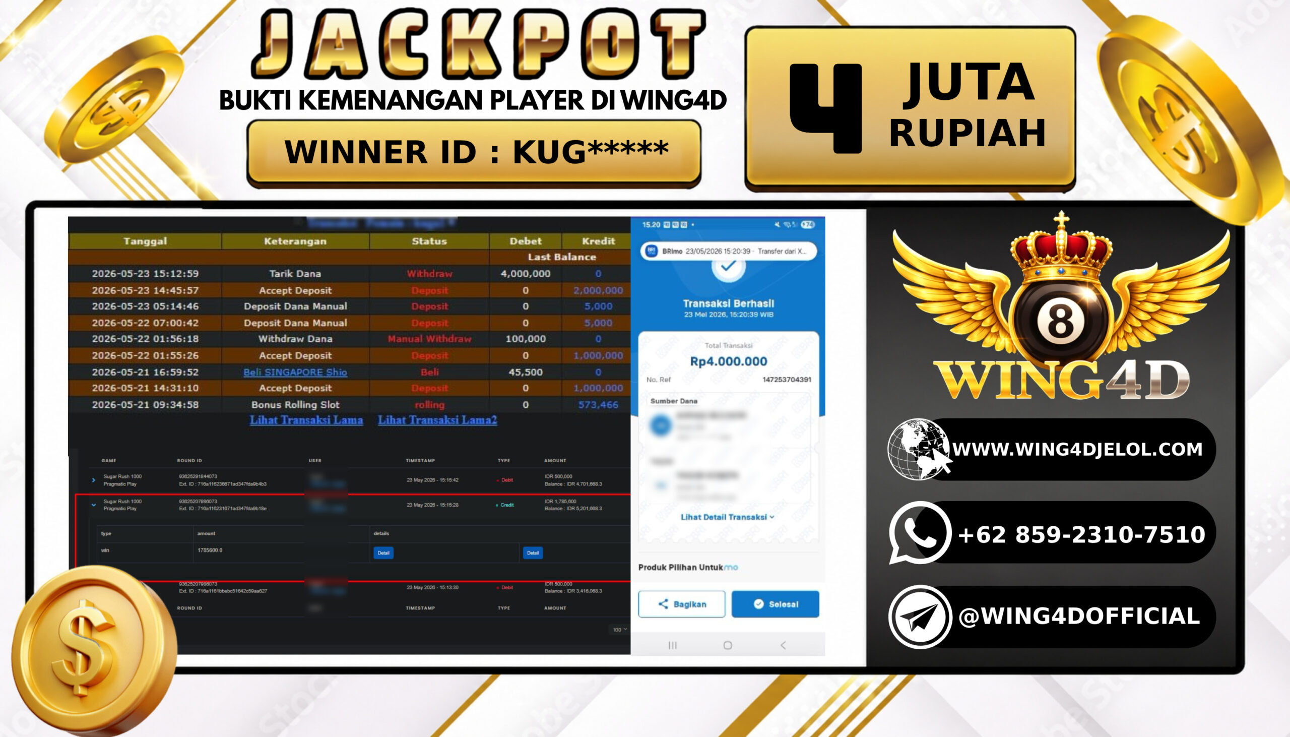 Prediksi WING4D | Prediksi dan RTP Jitu Situs WING4D