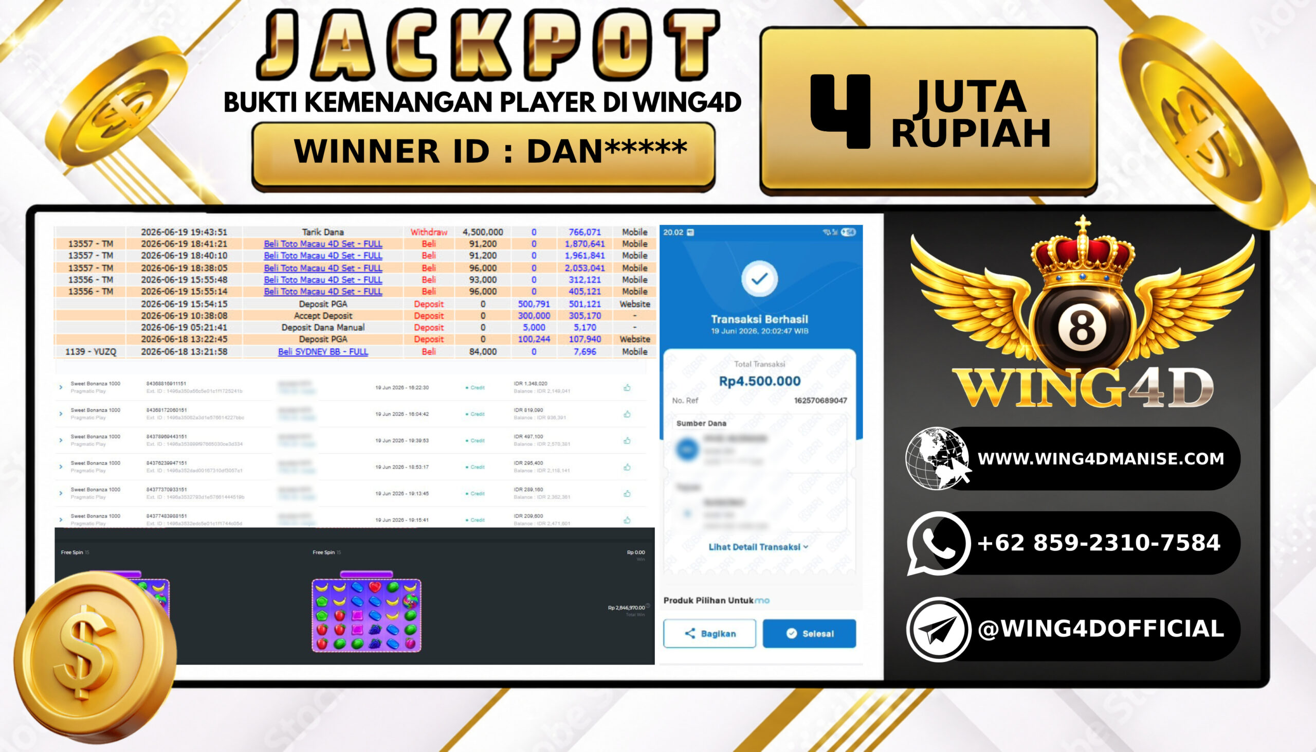 Prediksi WING4D | Prediksi dan RTP Jitu Situs WING4D