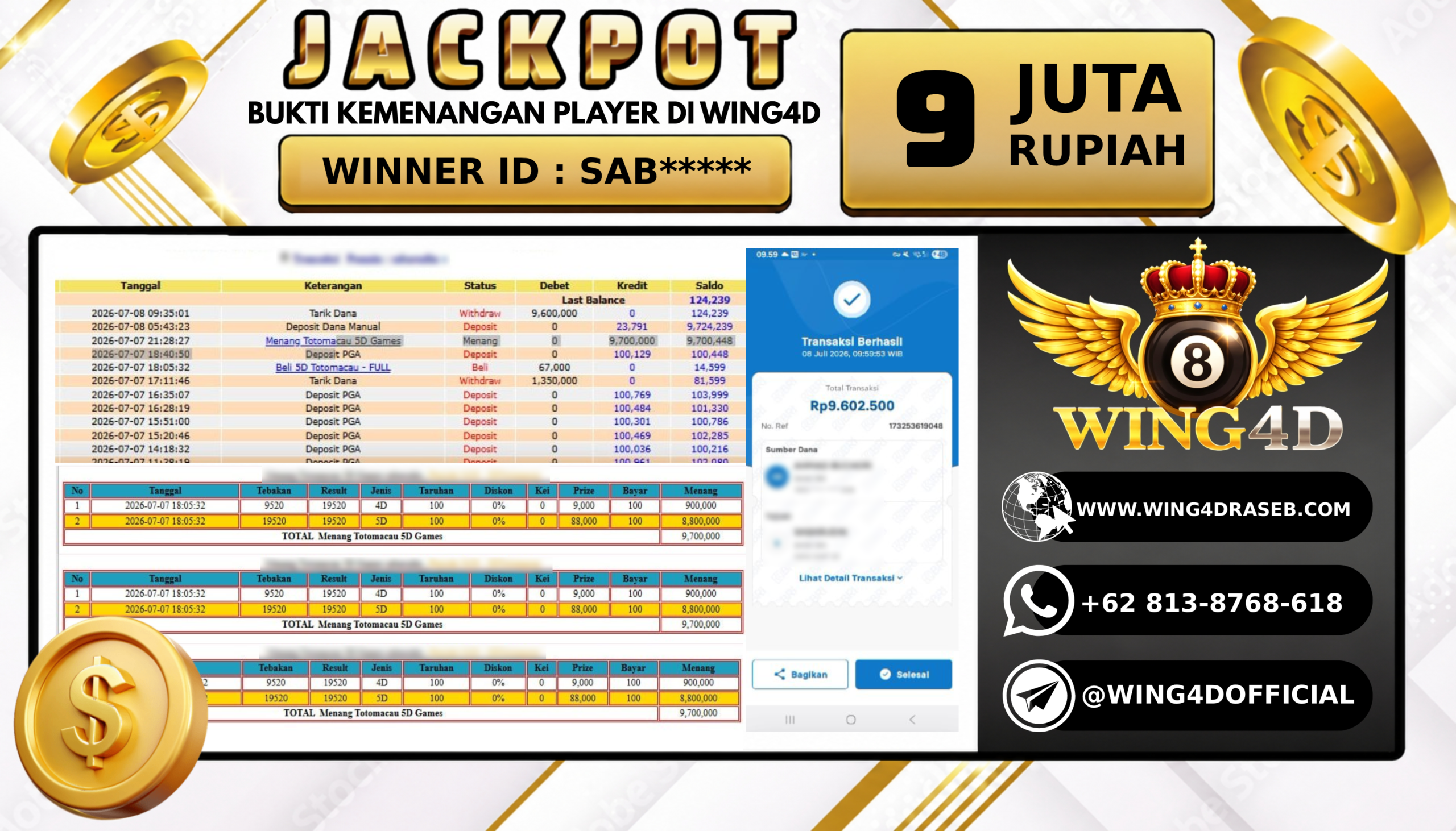 Prediksi WING4D | Prediksi dan RTP Jitu Situs WING4D